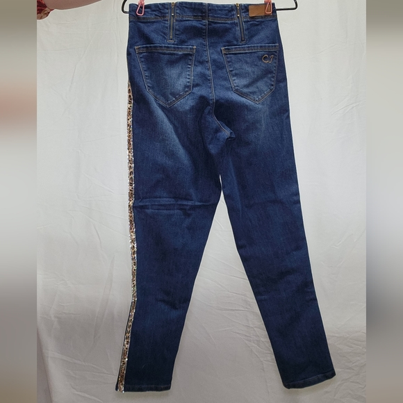 cenia convi jeans ankle Length Jeans Basic Signature Style with Leopard print - Picture 5 of 13